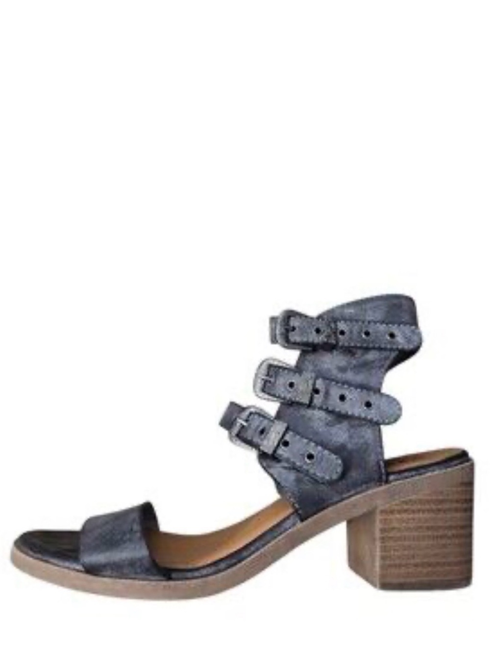 BKE sole The Buckle sandals Triple-Buckle Block Heel Sandal Size 9